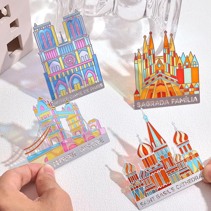 4pcs Metal Bookmarks with Transparent Design, Cute Book Marks by VYRANA