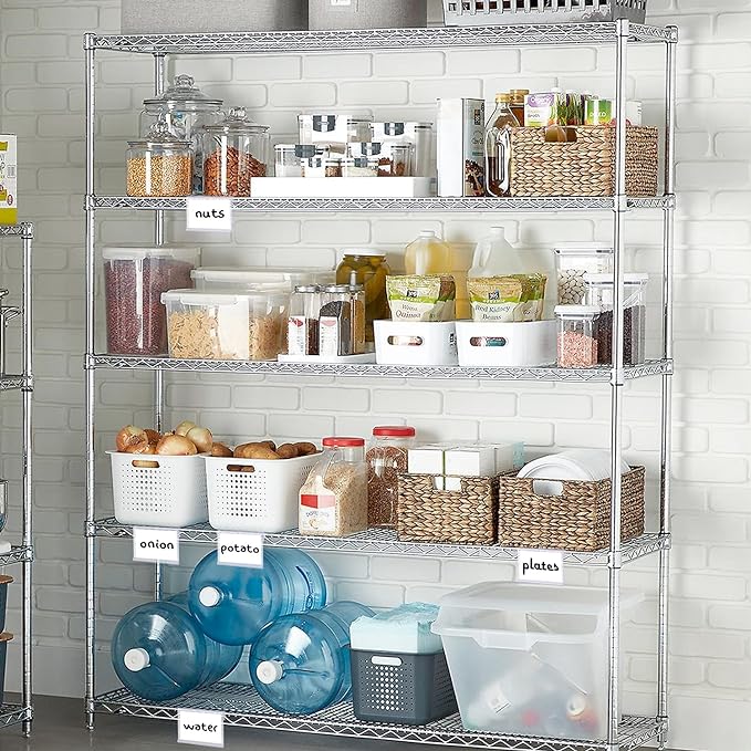 50 Pack Reusable Plastic Wire Shelf Label Holder, - Image 5