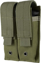 Tactical Single/Double Pistol Mag Pouch Outdoor Molle Open-Top Magazine Pouch by FRTKK