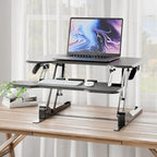 Mount-It! Height Adjustable Standing Desk Converter, Compact 30” Wide Tabletop - Image 7