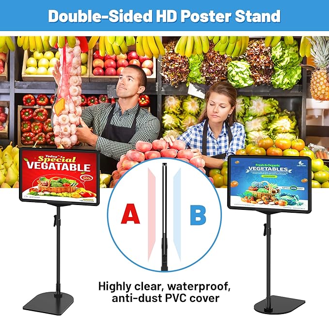 8Pack Sign Holder Stand for Display 8.5 x 11, Adjustable Poster Stand for Table - Image 6