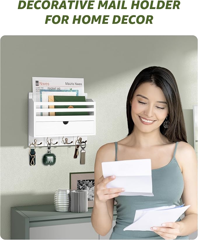Rebee Vision Decorative Mail Organizer Wall Mount - Image 3