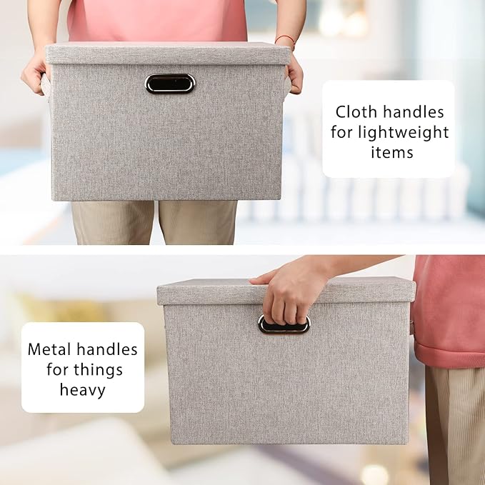 Graciadeco Large 17" 36 Quart Collapsible Stackable Storage Bins - Image 4