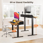 ErGear Standing Desk with LED Strip, 48″ x 24″ Electric Height Adjustable RGB - Image 3
