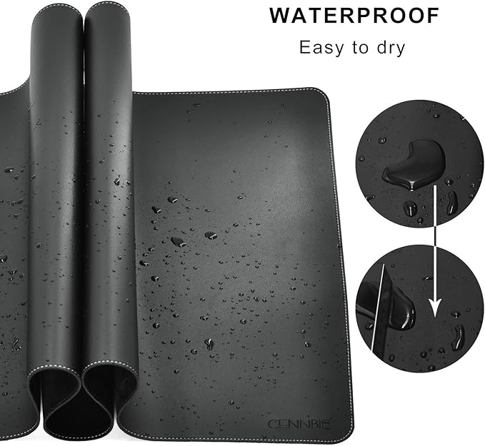 CENNBIE Leather Desk Mat Pad Blotter Protector, Extra Large Desk pad, Laptop - Image 6