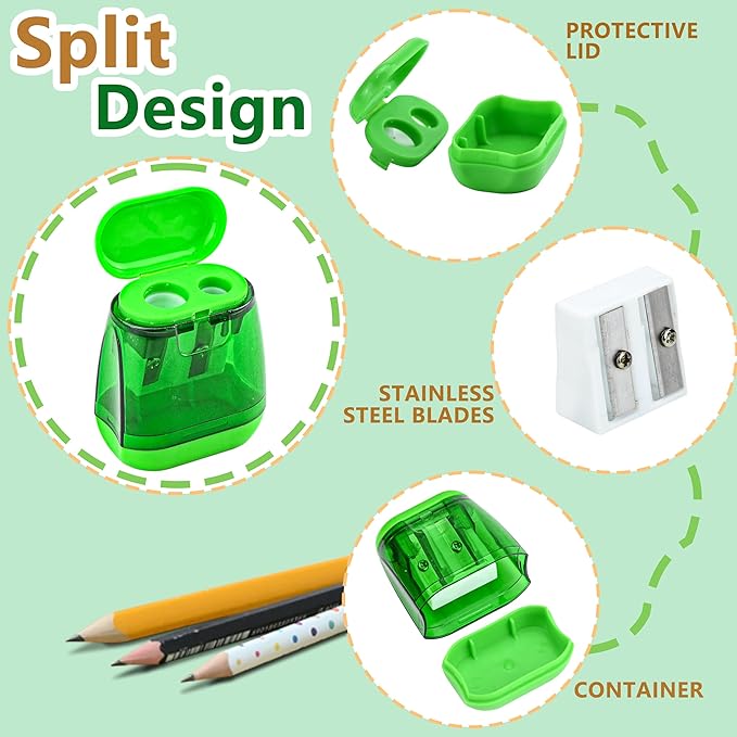 AUSTARK 24Pcs Pencil Sharpener Manual - Image 3