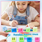 120 Pieces Pencil Sharpeners Bulk Colored Dual Holes Sharpeners Portable Manual - Image 4