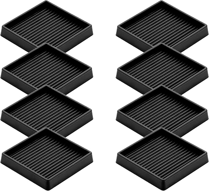 VOCOMO 3X3 Rubber Caster Cups, Non Slip Furniture Pads, Anti-Slip Gripper by VOCOMO