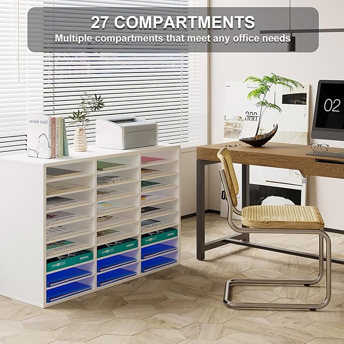 PAG Mail Sorter Organizer, Wood Literature Organizer, Student Mailbox - Image 4