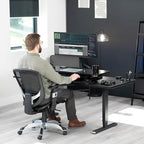 VIVO 42 inch Desk Converter, K Series, Height Adjustable Sit to Stand Riser - Image 8