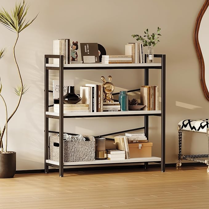 Book Shelf, 3 Tier Bookshelf 31.49" Width, Book Shelf Storage and Organization - Image 4