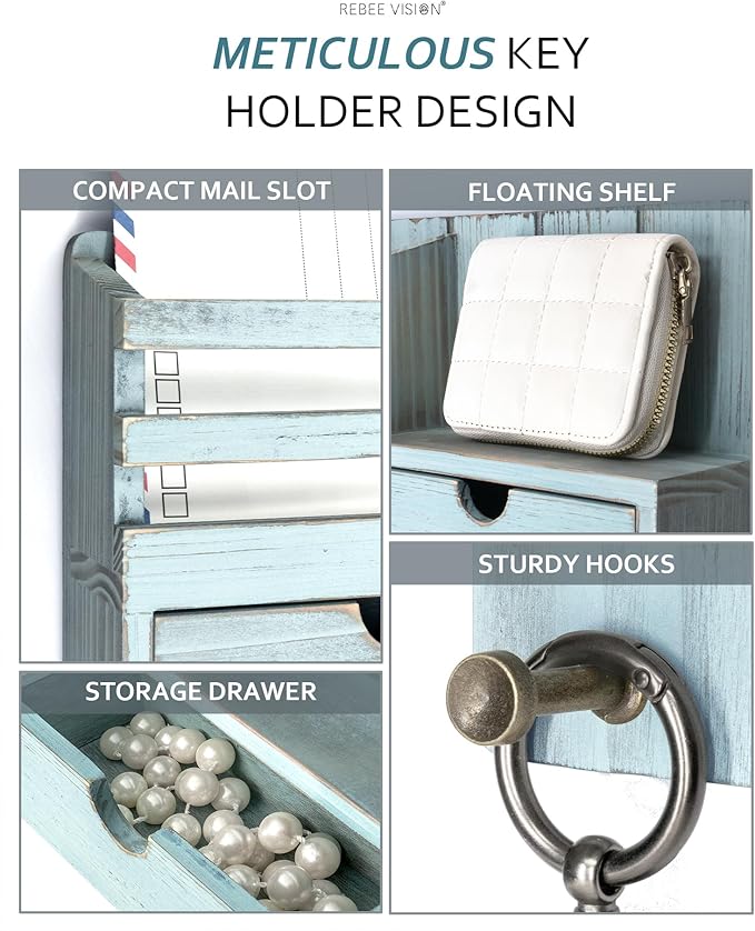 Rebee Vision Decorative Key Holder Wall Mount - Image 3