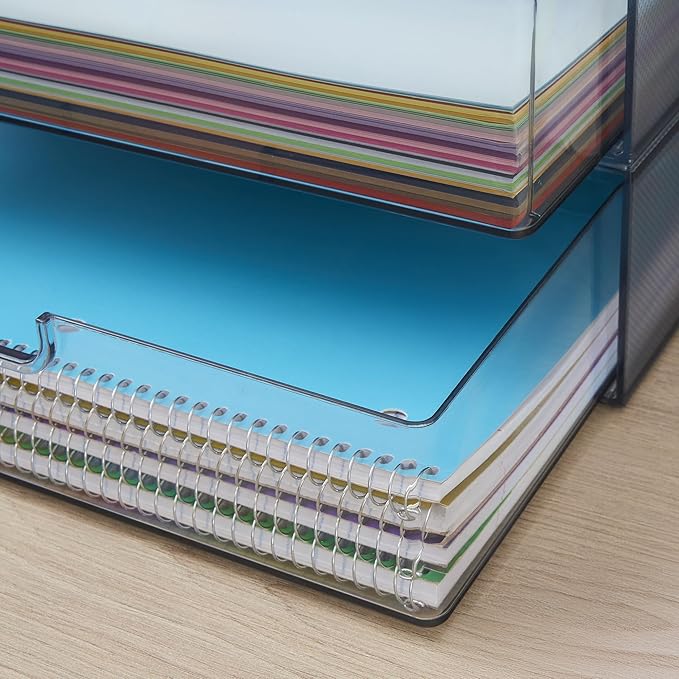 STORi STAX Plastic Stackable Organizer Drawers Classic Grey | 12.5" Wide | Set - Image 7