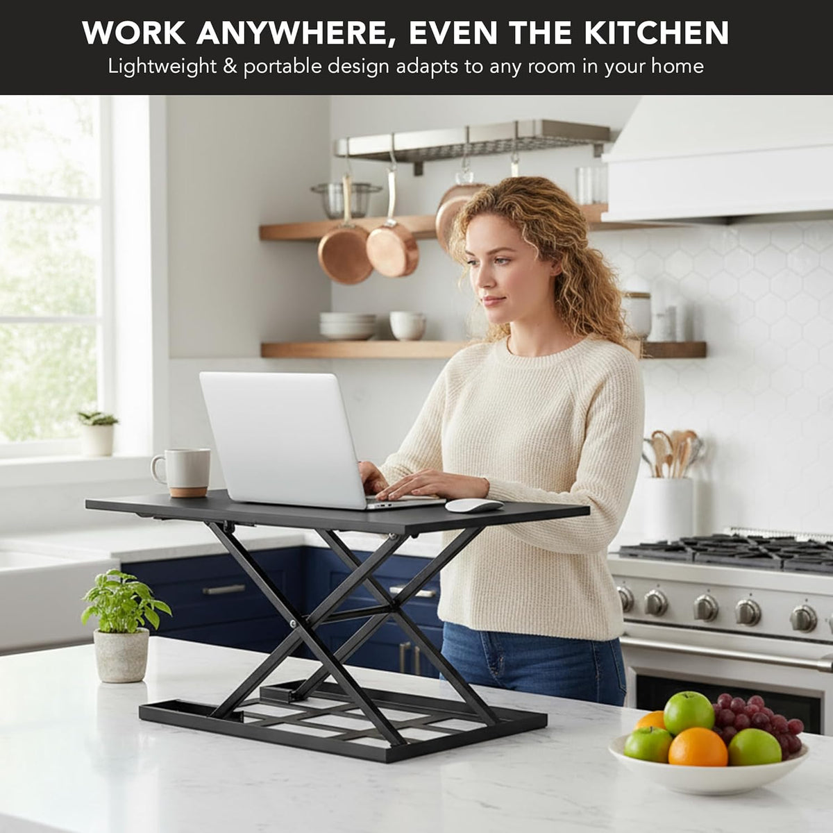 Mount-It! Standing Desk Converter 32" x 22" – Sit Stand Desk Riser ...