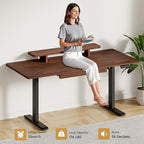 ONBRILL Standing Desk with Drawer, 55x23.6 Inches Solid Wood Desktop Stand Up - Image 9