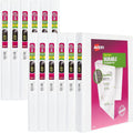 Avery Durable View 3 Ring Binders, 0.5" Slant Rings, 135-Sheet Capacity, 0.7 Inch Wide Spine, Great for Home, School Supplies, Office, or Organization Needs, White Binders (12-Pack of 17002)