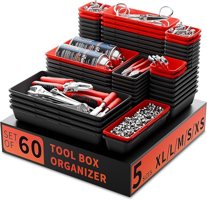 FLYVOLE Tool Box Organizer Tray, Toolbox Desk Drawer Organizer, Tool Box Tray by FLYVOLE