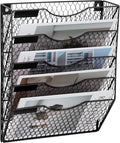 EASEPRES Mail Organizer Wall Mount, 5 Tier Metal Chicken Wire Hanging File by EASEPRES