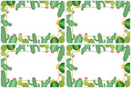 Wonmon 200 PCS Cactus Name Tags Stickers, Self Adhesive Cute Cactus Name Tag by wonmon