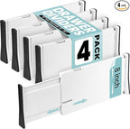 RAPTUROUS Adjustable Drawer Dividers, Expandable 13.35-22", Non-Slip by Rapturous
