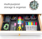 Welaxy Desk Drawer Organizer Tray, 8-Piece Shallow Felt Office Storage - Image 5