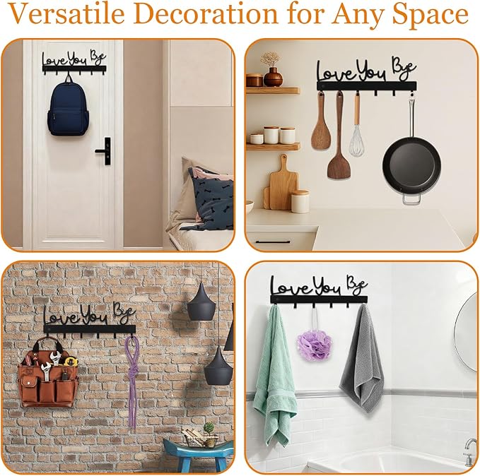 Key Holder for Wall, Key Hooks Organizer Hanger Rack Wall Mounted - Image 7