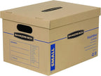 Bankers Box Small Classic Moving Box 5 Pack, Reinforced Handles, Tape-Free by BankersBox