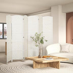 HOMCOM Room Divider, 6 Panel Folding Privacy Screen, 6FT Tall Portable Wicker - Image 2