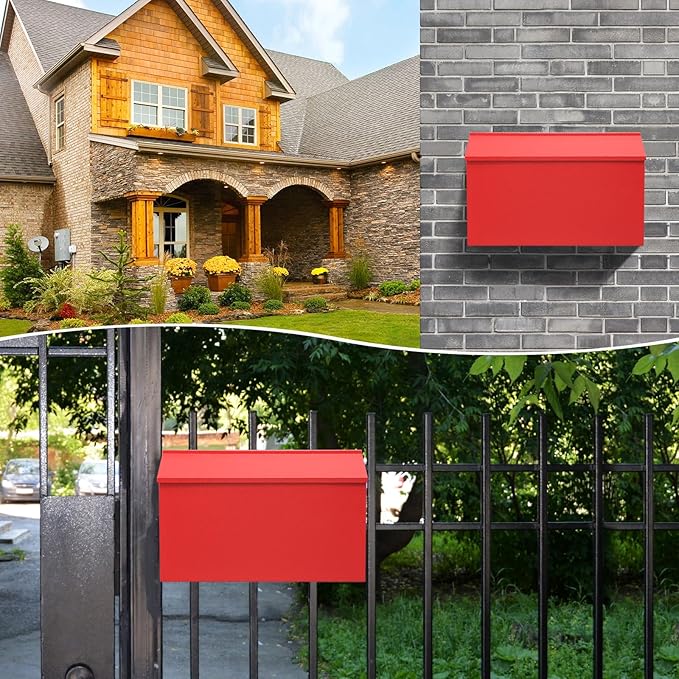 KYODOLED Wall-Mount Mailbox, Large Capacity Mail Box, Galvanized Steel - Image 6