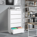 FLIXELIO 5 Drawer Metal Office Storage Filing Cabinet - Image 2