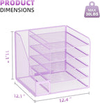 Marbrasse Desk Organizers and Accessories, 5-Tier Paper Letter Tray Organizer - Image 6