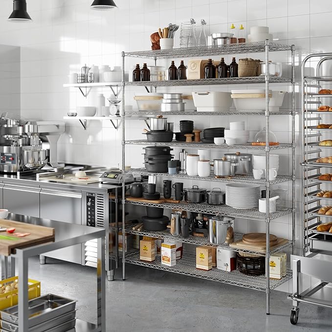 Regal Altair 21" Deep x 60" Wide x 86" Height Wire Shelving Kit | 8-Tier | NSF - Image 2