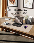 YSAGi Leather Desk Pad Protector, Large Mouse Pad, Non-Slip PU Leather Desk - Image 5