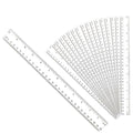 30PCS Clear Ruler Plastic Rulers 12 Inch, by DSUWAZU