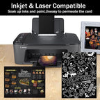 100 Sheets Black Cardstock 8.5 x 11 Thick Paper, Goefun 80lb Card Stock Printer - Image 3