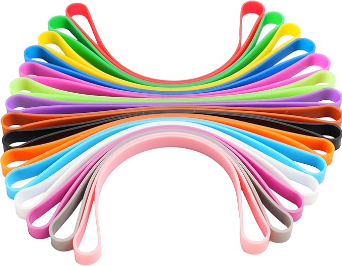 Rubber Bands Silicone 15 Pcs 5.5inch Elastic Bands - Image 3