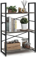 CAPHAUS 3 Tier Small Bookshelf, 24 Inch Width Free Standing Shelf, Bookcase by CAPHAUS