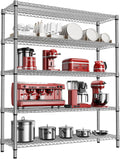 M MZG 2200 Lbs 5 Tier Storage Rack Metal Wire Shelving Unit, Storage Standing
