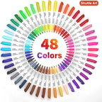 Shuttle Art 48 Colors Permanent Markers, Fine Point, Works on Plastic, Metal - Image 2