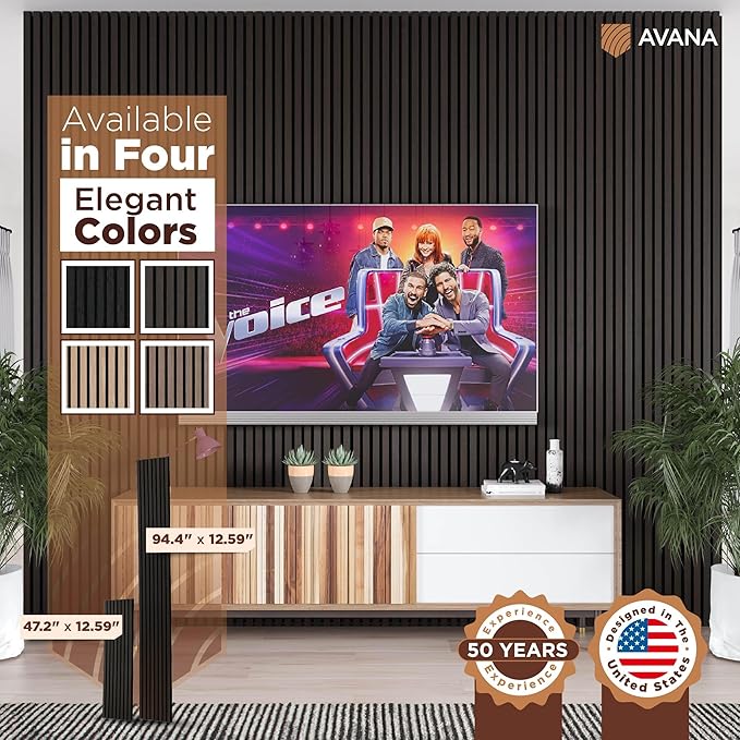 Avana Acoustic Wood Wall Panels – 94.4 X 12.6 Inch Smoke Oak Acoustic Panels 4 - Image 7