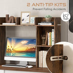 Tangkula Desktop Bookshelf, Countertop Storage Hutch - Image 6