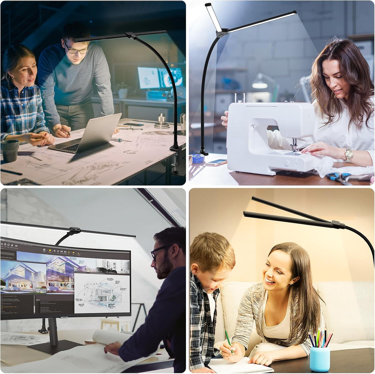 shinetech led desk lamp for home office, ultra, main product view