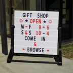 Excello Global Products Swinging Changable Message Sidewalk Sign: 37" x 36" Sign - Image 6