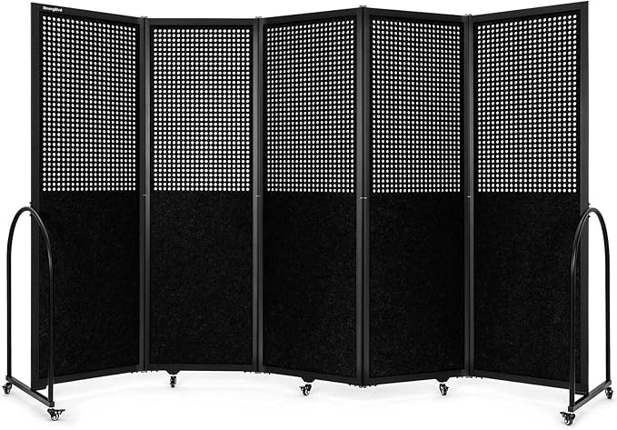 Folding Room Partition, Freestanding Privacy Divider, Portable Office Divider by StrongBird
