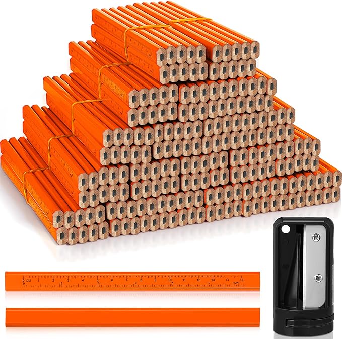 Honoson 200 Pcs Flat Construction Pencils by Honoson
