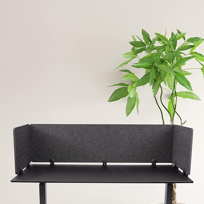 ReFocus™ Raw Clamp-On Acoustic Desk Divider – Reduce Noise and Visual - Image 2