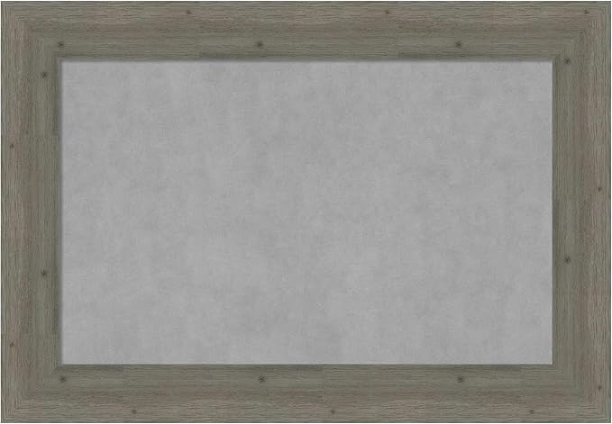 Amanti Art Grey Framed Magnetic Board 27x39 Large Vision Board by AmantiArt