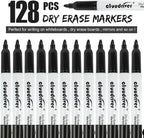 cloudriver Dry Erase Markers 128 Pack, Fine Tip, Low Odor, Bulk Dry Erase Marker - Image 2