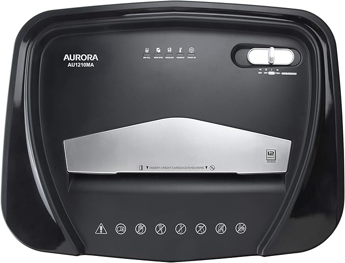 Aurora AU1210MA Professional Grade High Security 12-Sheet Micro-Cut Paper/CD - Image 5