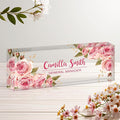 Personalized Name Plate for Desk, Custom Acrylic Desk Name Sign, Office by Unknown